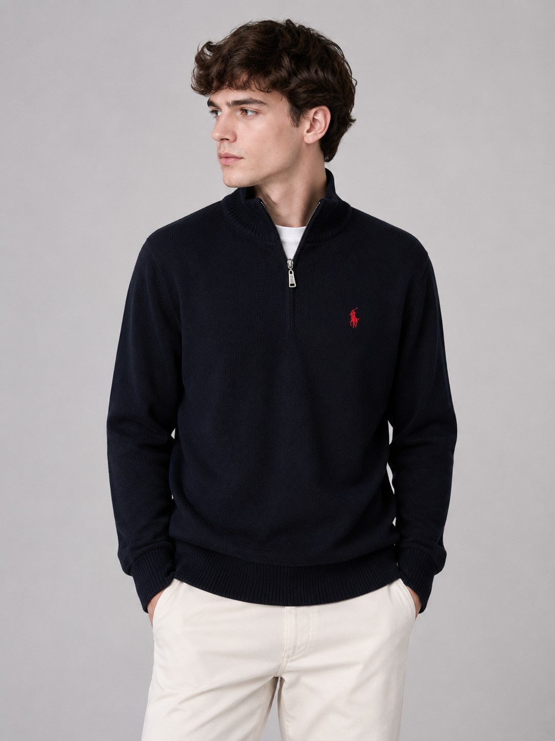 CHOMPA RALPH LAUREN CON CIERRE PEQUEÑO  / NEGRO