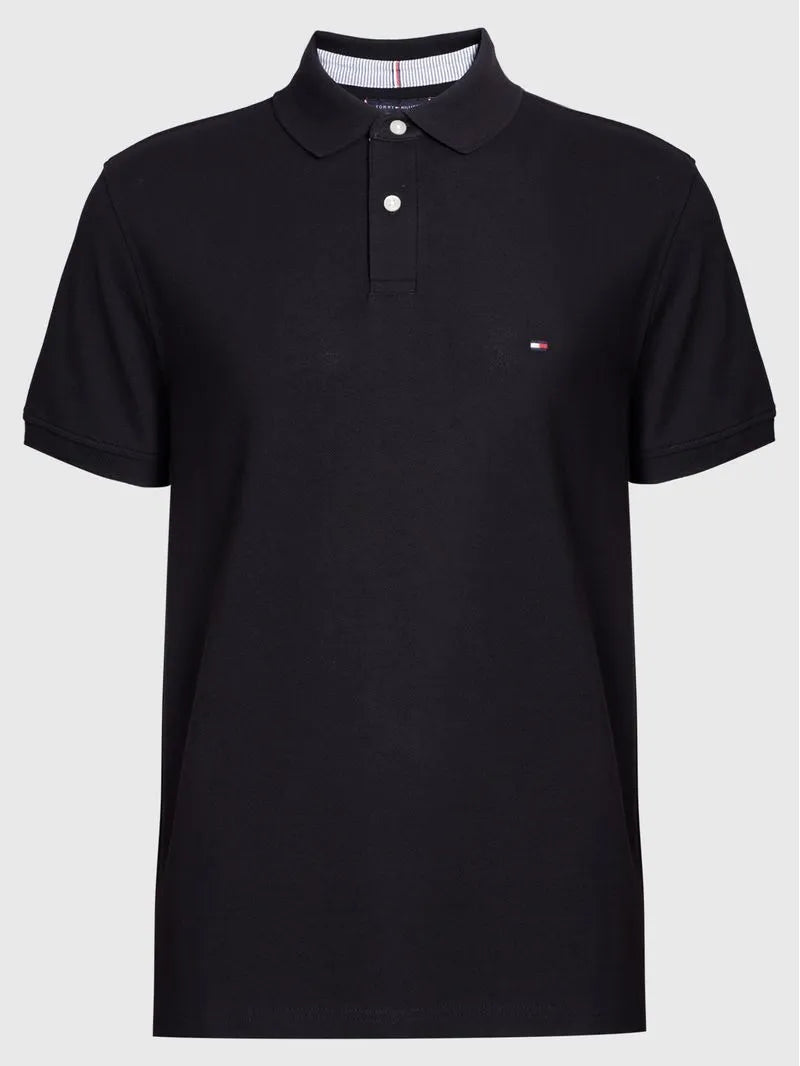 Polo camisero tommy clasico - negro