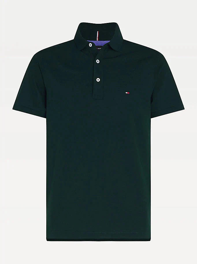 Polo camisero tommy clasico - verde petroleo