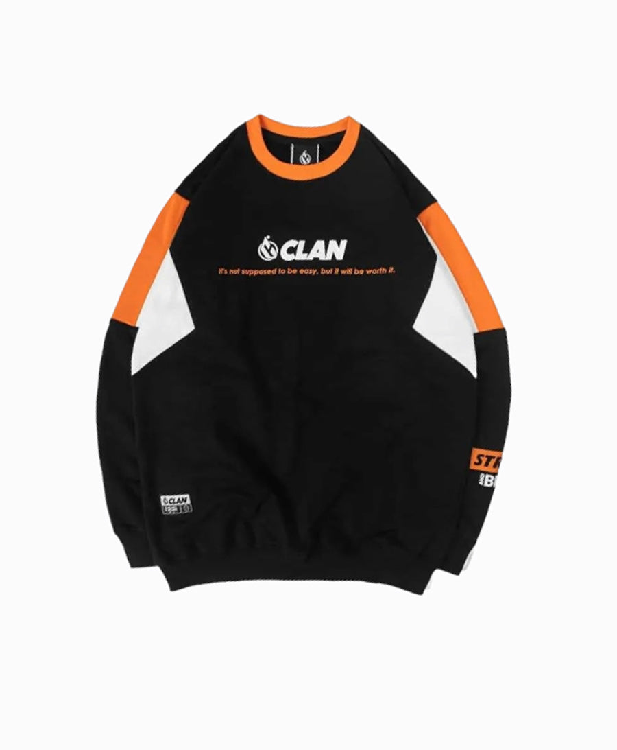 Polera Clan - SB Black / Orange