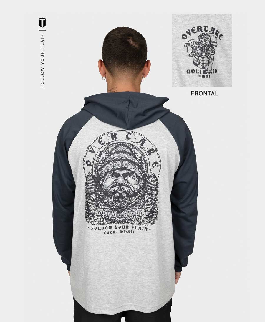 Polo manga Larga capucha Overtake Plomo / Gris - Show Hunter
