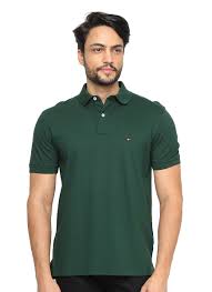 Polo camisero tommy clasico - verde petroleo